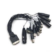 Custom Cable Assembly HRS to 5 Channel XLR+DB9 F+RF Wire Harness DB9 to XLR Cable Multimedia RCA Cables Speaker HDTV Microphone